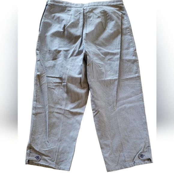 CHRISTOPHER & BANKS MICRO CHECK CROPPED PANTS - Picture 4 of 8